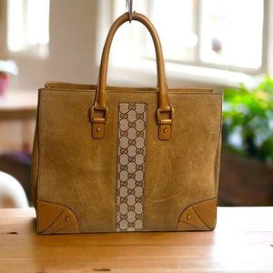 Gucci Suede Nailhead Tote Rare!